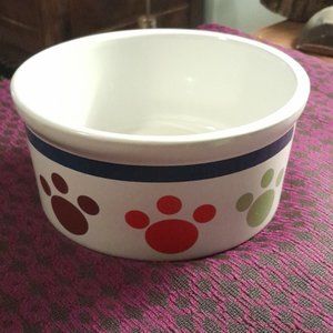New Ceramic Rainbow Paws Food/Water Bowl